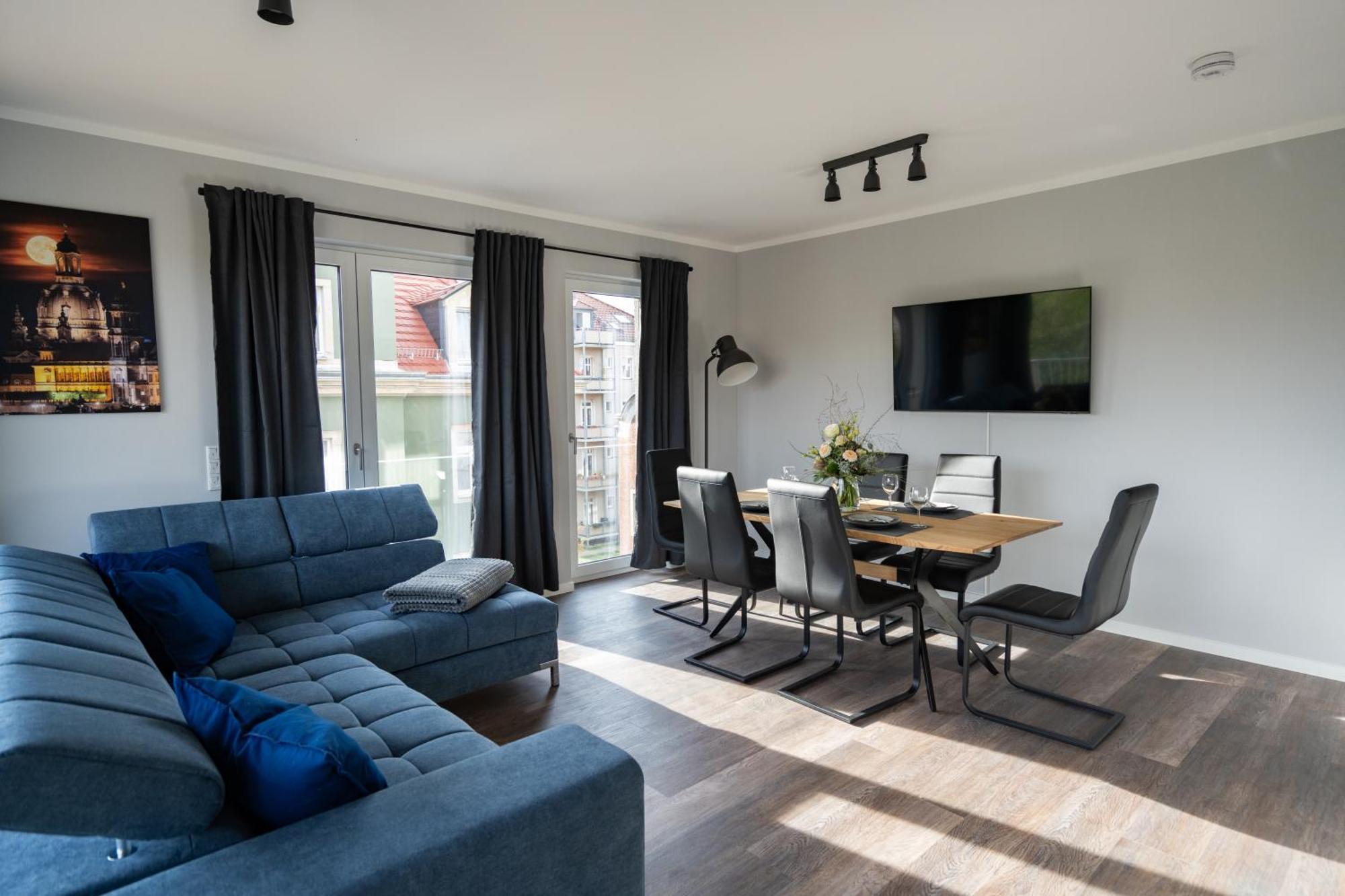 Cozy City Dream Apartment Mit Terrasse Und Parkplatz - 90M² Drezno Zewnętrze zdjęcie
